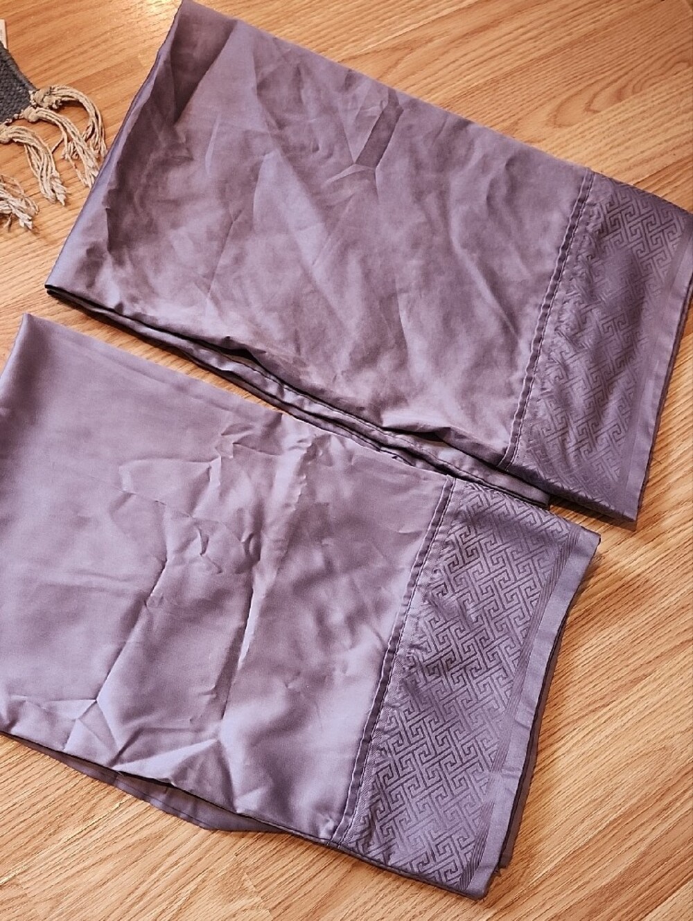Charisma Mauve Purple Pillow Shams with Satin Sheen - Picture 3 of 6